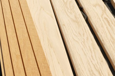 Strahlen von Holz